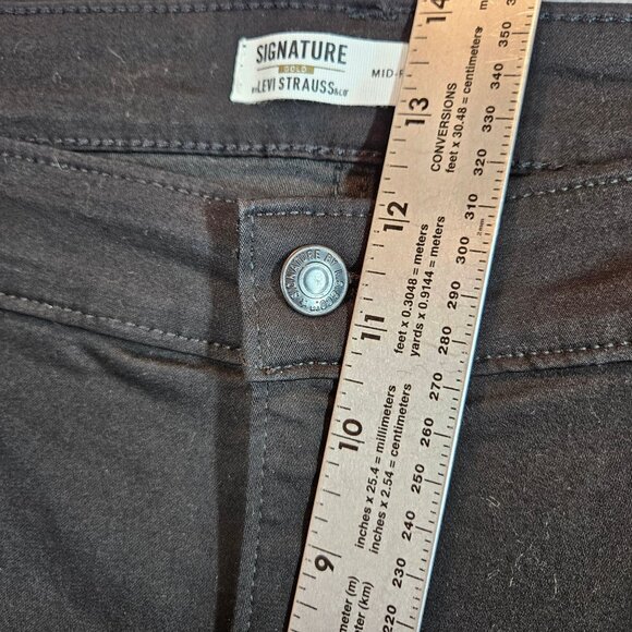 NWT Signature By Levi Strauss Mid-Rise Skinny Black Jeans 24M W37 L30 office - Picture 7 of 15